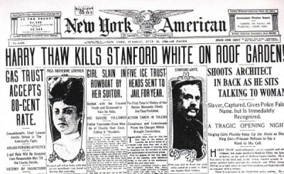 New York American. Το πρωτοσέλιδο με το έγκλημα,23 Ιουνίου 1906.