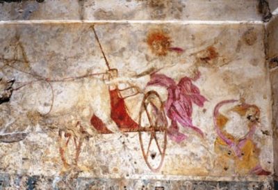 Απεικόνιση της αρπαγής της Περσεφόνης στον τάφο της Βεργίνας