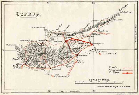 Χάρτης συγκοινωνιών 1905
