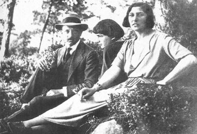 Ο Ρίλκε με τη ζωγράφο Μπαλαντίν Κλοσόφσκα και τον γιο της